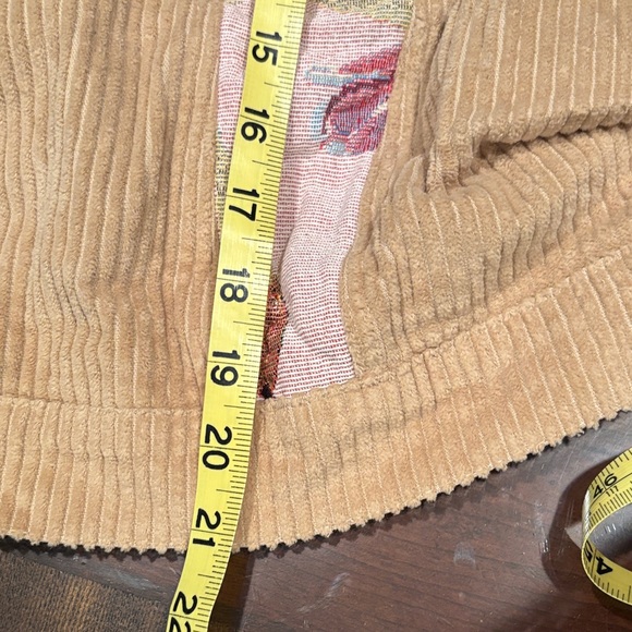 POL Tan Corduroy Oversized Jacket with Floral Accents - Picture 9 of 12